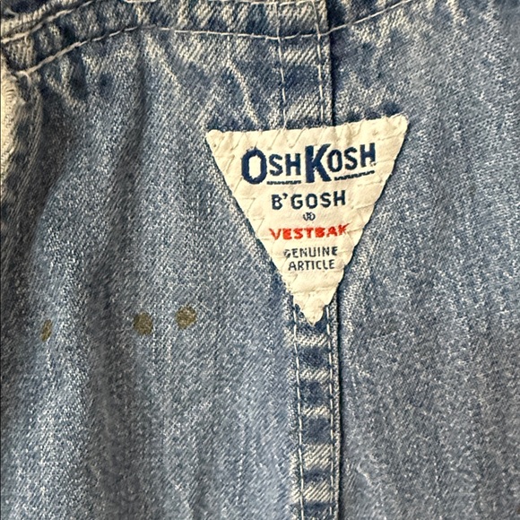OshKosh B'gosh Classic Blue Kids Overalls 80’s - Picture 3 of 5